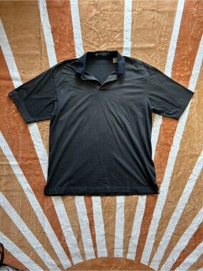 Y2K Black Textured Polo